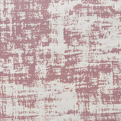55" Wide Drapery Upholstery All Over Printed Mauve Velvet Fabric by The Yard