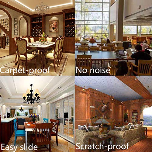 Furniture Felt Pads Nail-on Heavy Duty Felt Pad Chair Sliders Round Chair Leg Floor Protectors 1" Furniture Leg Protector 24 Pack - size: 1" (Round, Brown)