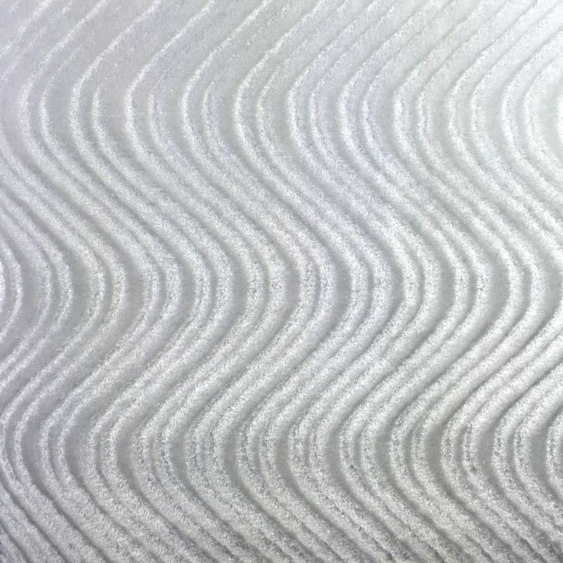 Fashion Fabrics LLC Swirl Velvet Flocking Upholstery Drapery Fabric - Sold By The Yard - 58"/ 60"- White - color: White