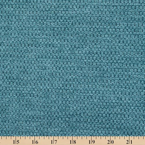 Textured Chenille Jacquard Upholstery Heavy Duty Polyester 58" Fabric By The Yard (Teal, 10 Yards) - color: Teal, size: 10 Yards