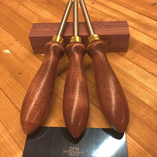 DFM Tool Works Cabinet Scraper Burnisher Tool - with Hard Maple Handle and Super Hard High Speed Steel Rod - Ideal for Card Scraper Burnishing and Woodworking Applications - Made in USA