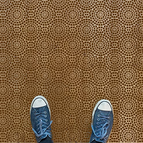 FINGERINSPIRE Holtz Mosaic Stencil 11.7x8.3 Inch Template - Plastic Geometric Circle Pattern, Reusable Layering for DIY Art - Painting on Wood, Floor, Wall Fabric