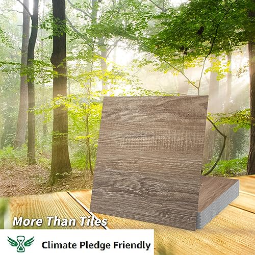 Art3d 30-Pack Peel and Stick Vinyl Floor Planks, 12" x 12", Light Brown Ash - color: Light Brown