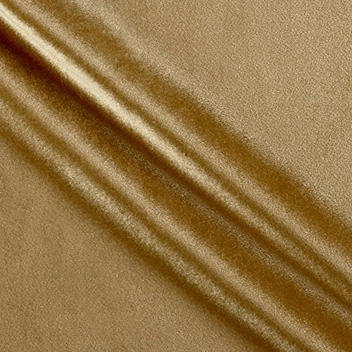 Royal Velvet Light Gold, Fabric by the Yard - color: Gold