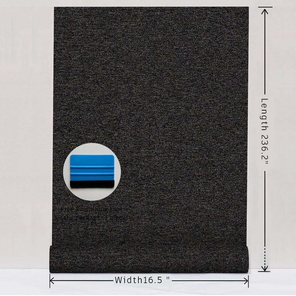 SHUFA Black Brown Cotton-Like Textured Grasscloth Wallpaper Matte Thick Real Woven Fabric Peel and Stick Contact Paper Removable Self Adhesive Washable (16.5"x236.2") A4 - color: Black/Brown, size: 16.5" x 236.2"