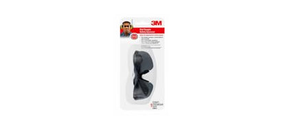 3M Flat Temple Safety Eyewear Anti-Scratch, Black/Grey, Grey Lens, 1-Pair