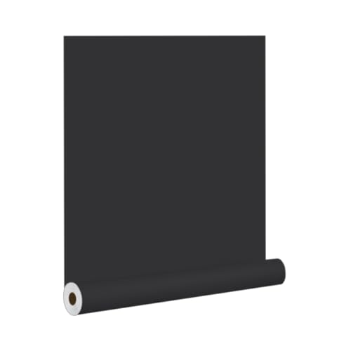 Peel and Stick Wallpaper Dark Grey Contact Paper Large Matte Solid Waterproof Self Adhesive Contact Paper 24"x393" Vinyl Roll for Wall Renter Friendly Wallpaper for Kitchen Bedroom - color: Off Black, size: 23.6" x 393"