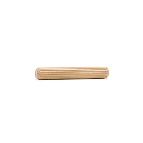Wooden Dowel Pins 3 x 3/8 inch, Pack of 100 Fluted Dowel Joints for Woodworking, Furniture and Crafts, by Woodpeckers - color: Pack of 100, size: 3 inch x 3/8 inch