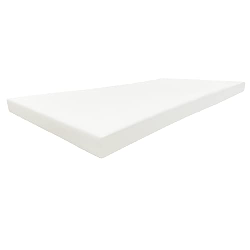FoamRush 1" H x 23" W x 75" L High Density Upholstery Foam Cushion (Chair Cushion Bench Foam for Dinning Chairs, Bench Seat Cushion Replacement, Foam Rubber Padding) - size: 1" H x 23" W x 75" L