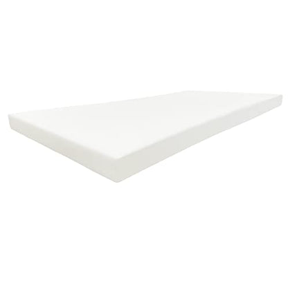 FoamRush 3" H x 23" W x 75" L High Density Upholstery Foam Cushion (Chair Cushion Bench Foam for Dinning Chairs, Bench Seat Cushion Replacement, Foam Rubber Padding) - size: 3" H x 23" W x 75" L
