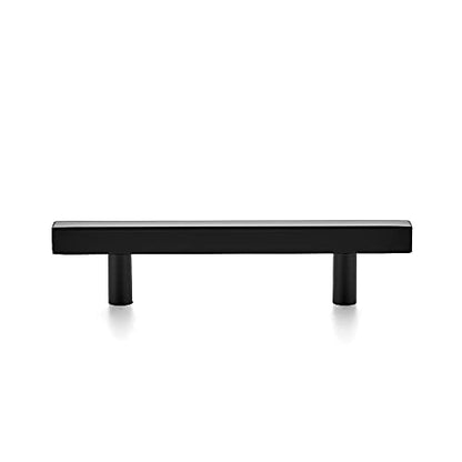 Ravinte Matte Black Cabinet Hardware Square Pulls, 3.75 Inch, 10 Pack - color: Black