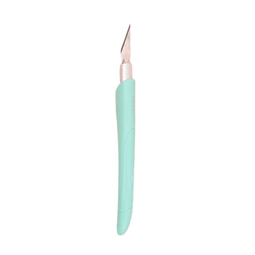 Craftelier - Precision Scalpel with Ergonomic Ergonomic Handle with Grip Handle | Includes Carbon Steel Blade (SK4) and Transparent Cap to Protect the Blade | Size Approx. 16 cm - Turquoise Colour