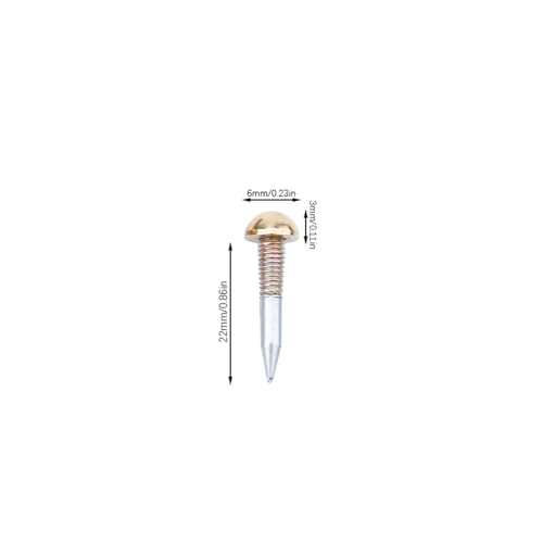dophee 20Pcs Gold Small Round Head Brass Upholstery Nails Tacks, 6mm - color: Gold, size: 6mm