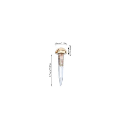 dophee 20Pcs Gold Small Round Head Brass Upholstery Nails Tacks, 6mm - color: Gold, size: 6mm