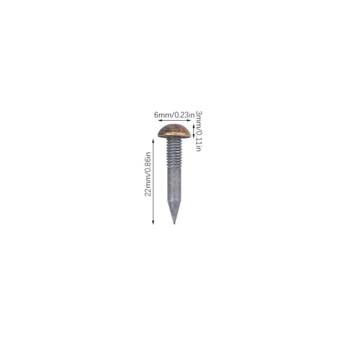 dophee 20Pcs Bronze Small Round Head Brass Upholstery Nails Tacks, 6mm - color: Antique Bronze, size: 6mm