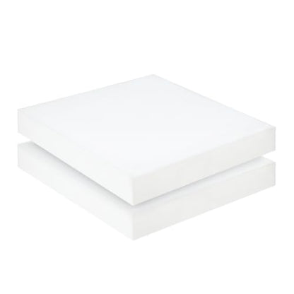 Couch Cushion Replacement 3"H, High Density Upholstery Foam Cushion Insert - color: White, size: 3"x24"x24"