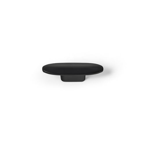 Goo-Ki 6 Pack Cabinet Knobs Matte Black Solid Drawer Knobs Zinc Alloy Kitchen Hardware - 2.2" Full Length Single Screw/Hole Modern Black Cabinet Pulls Dresser Handles - color: Matte Black, size: 2.2" Full Length