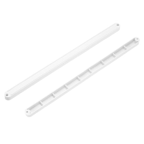 PATIKIL 9 Inch Drawer Slides, 4 Pcs Plastic Guide Rails Side Mounted Rails for Cabinet/Drawer/Bedside/Table/Wardrobe with 19/32" (15mm) Groove, White - color: White, size: 9 Inch
