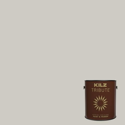 KILZ TRIBUTE Paint & Primer, Interior, Semi-Gloss, Antique Sterlin, 1 Gallon - color: ANTIQUE STERLING, size: 128 Fl Oz (Pack of 1), style: Semi-Gloss