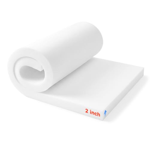 Upholstery Foam 2" x 24" x 72", 1PC High Density ﻿Foam Couch Padding - size: 2" x 24" x 72"