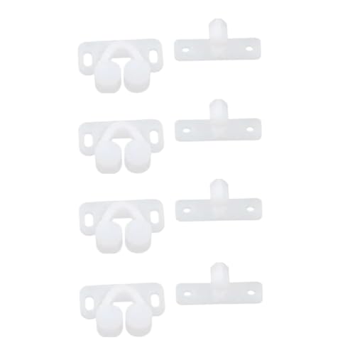 4Pcs White Marine Boat Ball Catch Door Cupboard Spring Back Plates Roller Latch Plastic Catches Cabinet Hardware