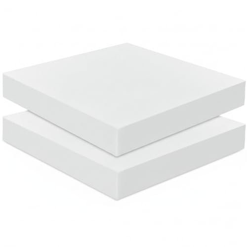 Frienda 2 Pack 3" x 18" x 18" Upholstery High Density Foam Square White - color: White, size: 3" X 18" X 18", style: Square