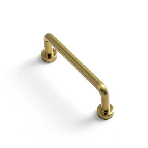 Goo-Ki 6 Pack 3" Center to Center Brushed Gold Modern Cabinet Pulls Solid Contemporary Home Improvement Hardware Drawer Pulls Zinc Alloy Kitchen Handles - color: Brushed Gold, size: 3'' Center to Center