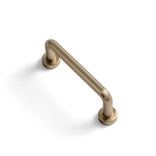 Goo-Ki 6 Pack 2 1/2" Center to Center Champagne Bronze Modern Cabinet Pulls Solid Contemporary Home Improvement Hardware Drawer Pulls Zinc Alloy Kitchen Handles - color: Champagne Bronze, size: 2 1/2'' Center to Center