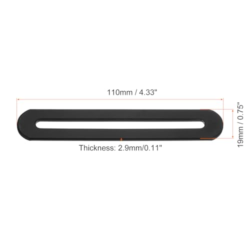 uxcell 8Pcs Adjustable Flat Mending Plate Support with Slot, 4.33 x 0.75 Inch Stainless Steel Slotted Straight Brace Brackets for Wooden Furniture, Black - size: 4.33 x 0.75 Inch