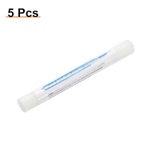 HARFINGTON 5pcs Wood Filler Sticks Wooden Wax Touch Up Furniture Repair Crayons for Scratch Hole Wood, Transparent - color: Transparent