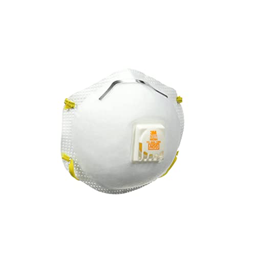 3M 8511 Drywall Sanding N95 Cool Flow Valved Respirator, 2-Pack