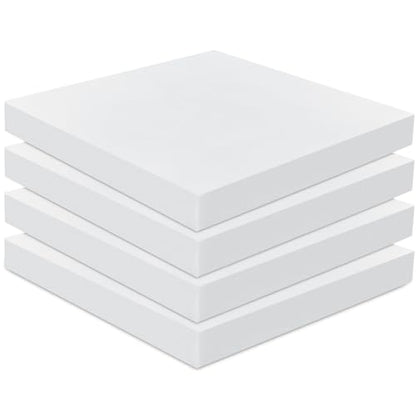 Frienda 4 Pack 3" x 20" x 20" Upholstery High Density Foam Cushion, White - color: White, size: 3" x 20" x 20"