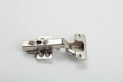 IMEX - Cabinet Door & Kitchen Hinges - Soft Close & Slide On - Full Overlay Lazy Susan Hardware - Metal Face Frame Plate for Floded - Packs with Plates & Mounting Screws Included (5 Pack)