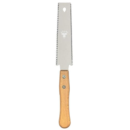 6 Inch Small Japanese Pull Saw Double Edge with Beech Handle