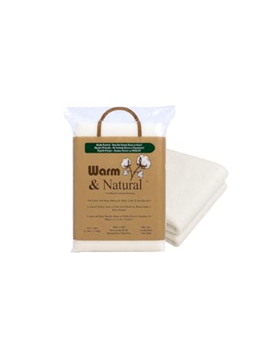 The Warm Company - Warm & Natural Cotton Quilt Batting – Baby Size 45" x 60" – Premium Quilt & Craft Batting for Sewing & Quilting Projects - size: 45" x 60" Batt