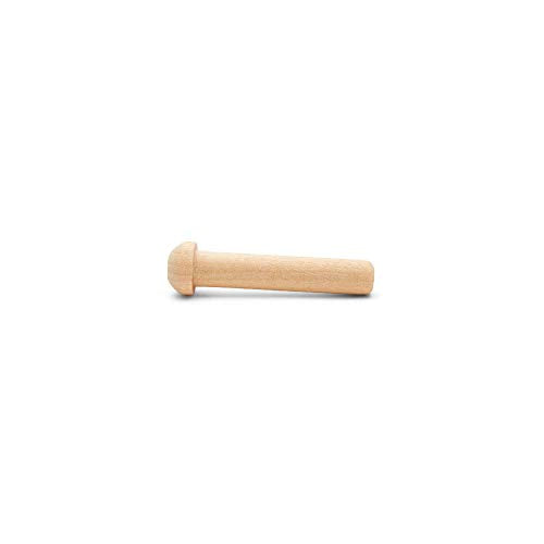 Wood Axle Pegs 1-7/8-inch, Pack of 25 Mini Wooden Pegs for Wood Train Craft, Fits 3/8-inch Hole Wooden Wheels for Crafts, by Woodpeckers - size: 1-7/8 inch