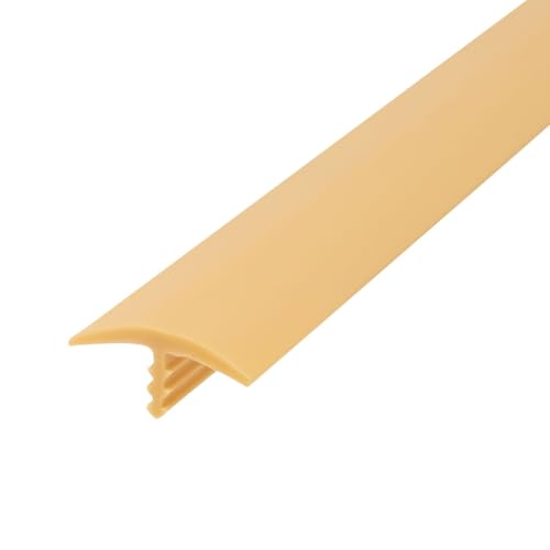Outwater Plastic T molding 3/4 Inch Wide Light Butterscotch Flexible Polyethylene Center Barb Tee Moulding 25 Foot Coil - color: Light Butterscotch, size: 25 Feet