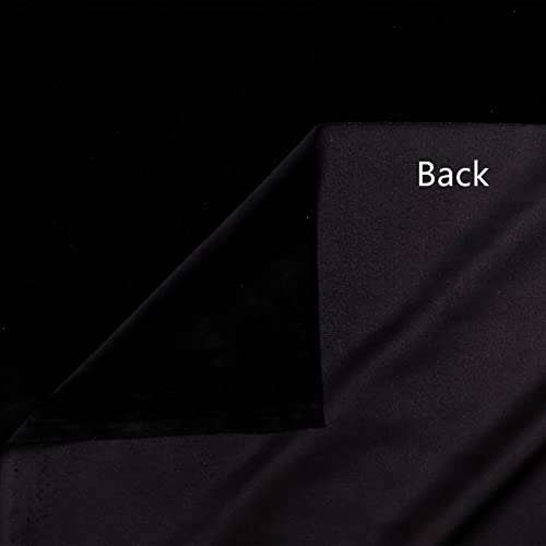 TinaKim Velvet Fabric for Upholstery Couch, Sofa Chair Cover Material, DIY Repair (Black, 6 Yards) - color: Black, size: 6 yard pre cut