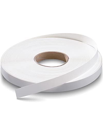 Melamine Edge Banding White 3/4 inch x 250 ft Pre-Glued Cabinet Edge Banding Flexible Iron on Veneer Edging for Plywood Cabinet Repairs Furniture Restoration - color: White, size: 3/4 inch x 250ft