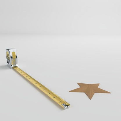 Ekena Millwork ROS04X04GLAL Galveston Star Rosette, 4 1/8"W x 4 1/8"H x 5/8"P, Alder - color: Alder, size: 4 1/8"W x 4 1/8"H x 5/8"P