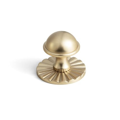 6Pack Champagne Bronze Cabinet Knobs with Backplate Drawer knobs - color: Champagne Bronze, style: Daisy