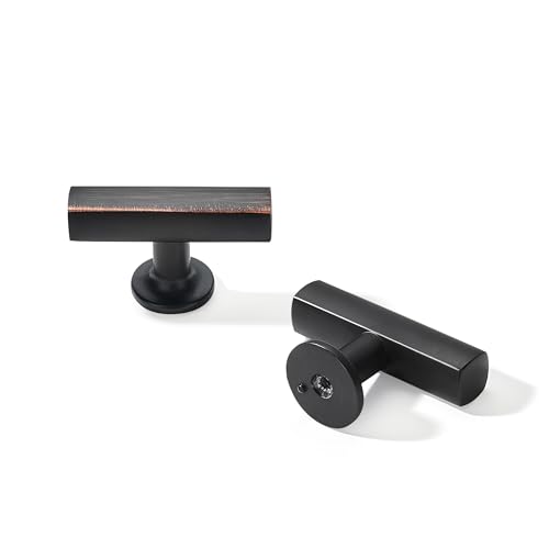 Khtumeware 10 Pack 2 Inch Oil Rubbed Bronze Cabinet Knobs for Kitchen Dresser Drawers - Solid Venetian Bronze Zinc Hardware - color: Oil Rubbed Bronze, size: 1.96"(50mm)Hole Center