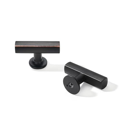 Khtumeware 10 Pack 2 Inch Oil Rubbed Bronze Cabinet Knobs for Kitchen Dresser Drawers - Solid Venetian Bronze Zinc Hardware - color: Oil Rubbed Bronze, size: 1.96"(50mm)Hole Center