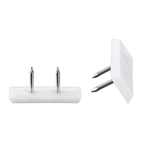 uxcell Furniture Feet Nail Plastic Glide Nails Square Chair Table Leg Protector Pads 31mm x 12mm White 20pcs