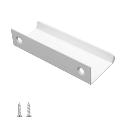 Finger Pulls, 3.15 Inch White, 2.52 Inch Spacing, 6Pcs - color: White, size: 80mm/3.15", style: Straight Edge