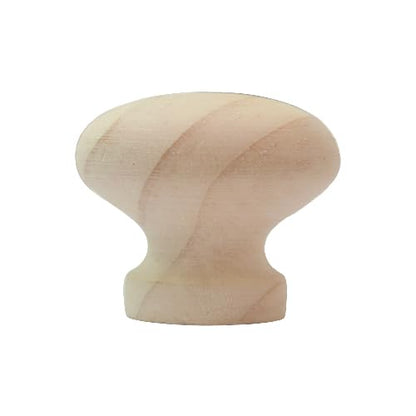 Unfinished Pine Wood Cabinet Knobs, 30mm Round, 8 Pack