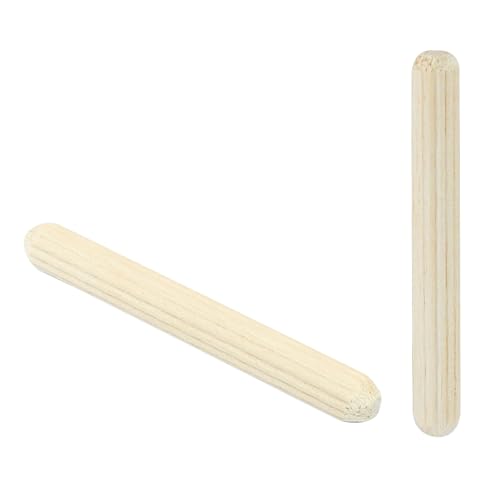 Wooden Dowel Pins, 6x50mm (1/4" x 2"), 120 Pieces - size: 6x50mm