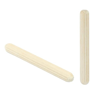 Wooden Dowel Pins, 6x50mm (1/4" x 2"), 120 Pieces - size: 6x50mm