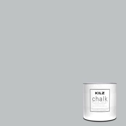 KILZ Chalk Style Paint, Interior, Ultra Flat, Platinum Ring, 1 Quart - color: Platinum Ring
