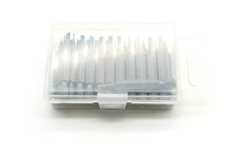 TEMO 25p 1/8" Flat Slotted 2" Long Screwdriver Insert Bit, Impact S2 Steel - size: 25p Slot 1/8" 50mmL(2"L)